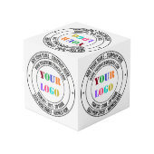 Photo Logo personnalisé et texte commercial Cube promoti (Angle arrière)