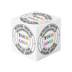 Photo Logo personnalisé et texte commercial Cube promoti
