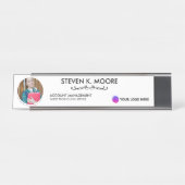 Photo & Logo Professional Office Personalized Blk Bureau Naambordje (Voorkant)