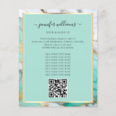 Photo Logo QR Code Promotional Gold Green Marble Flyer (Achterkant)