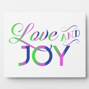 Photo Love Et Joy Plaque Colorée