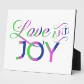 Photo Love Et Joy Plaque Colorée (Côté)