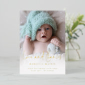 Photo Love Thanks Faire-part de naissance Luxury (Debout devant)