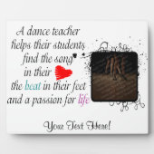 Photo Love to Teach Dance Plaque (Devant)