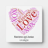 Photo Love Words Heart Plaque (Devant)