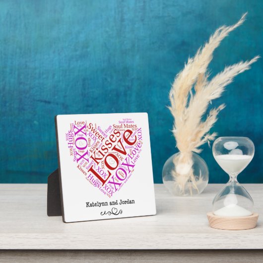 Photo Love Words Heart Plaque (Insitu)