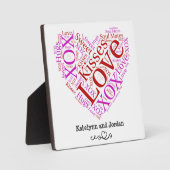 Photo Love Words Heart Plaque (Recto)