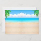 Photo Luau invitation anniversaire fille de plage  (Dos)