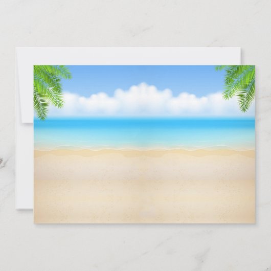 Photo Luau invitation anniversaire Luau invitation (Dos)