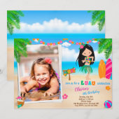 Photo Luau invitation anniversaire Luau invitation (Devant / Derrière)