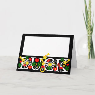Photo Luck New Year/Party/Birthday/Good Luck Card/ Feestdagen Kaart