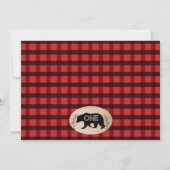 Photo Lumberjack Wood 1er Birthday Invitation (Dos)