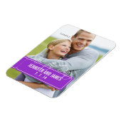 Photo Magnet Réservez la date violet (Côté Gauche)