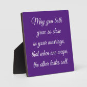 Photo Magnifique Mariage Dit Plaque Tabletop (Recto)