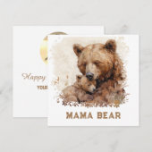 *~* Photo MAMAN OURS  Ap72 Carte de fête des mères (Devant / Derrière)