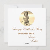 *~* Photo MAMAN OURS  Ap72 Carte de fête des mères (Dos)