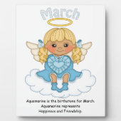 Photo March Birthstone Angel Blonde Plaque (Devant)
