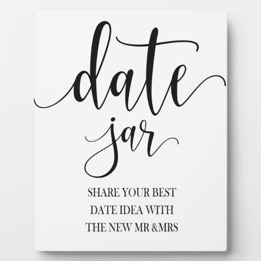 Photo Mariage de pot de date Plaque de table avec Easel (Devant)