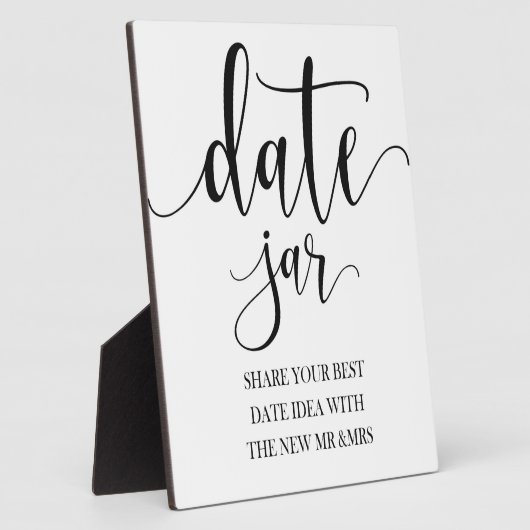 Photo Mariage de pot de date Plaque de table avec Easel (Côté)