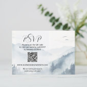 Photo Mariage d'hiver Code QR Carte RSVP (Debout devant)