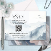 Photo Mariage d'hiver Code QR Carte RSVP