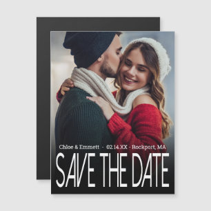 Photo Mariage Enregistrer la date Magnet une photo