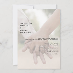 Photo Mariage Hands Invitation moderne