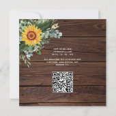 PHOTO MARIAGE INVITATIONS RUSTIQUES CARRÉ DES SOUF (Dos)