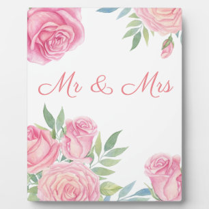 Photo Mariage M. & Mme Table de réception Plaque