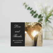 Photo mariage Merci Note | carte postale (Debout devant)