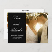 Photo mariage Merci Note | carte postale (Devant / Derrière)