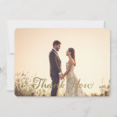 Photo mariage Merci Note, Effet Or Faux (Devant)