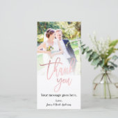 Photo mariage Merci photo Rose Rose or (Debout devant)