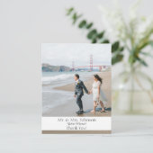 Photo Mariage moderne Carte de remerciements - Bar (Debout devant)