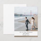 Photo Mariage moderne Carte de remerciements - Bar (Devant / Derrière)