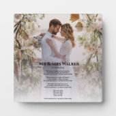 photo mariage moderne Chanson paroles Plaque (Devant)