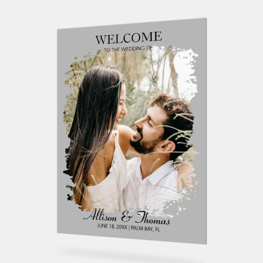 Photo Mariage moderne Splatz Welcome Blanc (Angle)