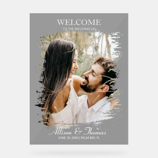 Photo Mariage moderne Splatz Welcome Noir (Recto)