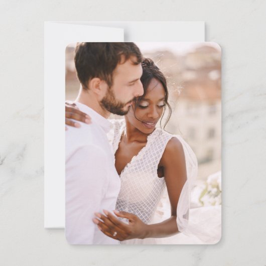 Photo Mariage tendance RSVP avec code QR (Dos)