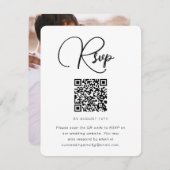 Photo Mariage tendance RSVP avec code QR (Devant / Derrière)