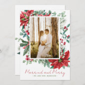 Photo Marié et Joyeux Noël Carte (Devant / Derrière)