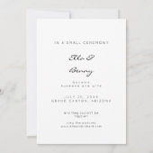 Photo Mariée Faire-part de typographie noire (Dos)