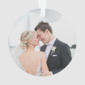 Photo mariée & Joyeuse, Noms et Date Noël (dos)