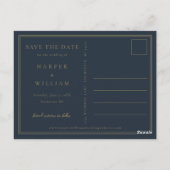 photo marine bleu arche enregistrer la date carte  (Dos)