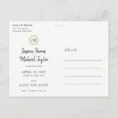 Photo Marine et Gold Enregistrer la date Modèle pe (Dos)