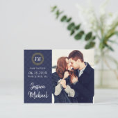 Photo Marine et Gold Enregistrer la date Modèle pe (Debout devant)