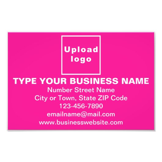 Photo Marque d'entreprise sur rectangle rose Impression (Devant)