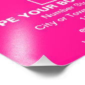 Photo Marque d'entreprise sur rectangle rose Impression (Coin)