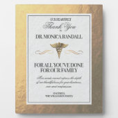 Photo Medical Professional Personalized Thank You Plaque (Devant)