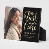 Photo Meilleur Futur ÉDITABLE Plaque de graduation COULE (Côté)